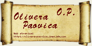 Olivera Paovica vizit kartica